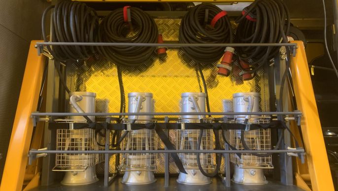 Zware ontwateringspomp met dieselmotor