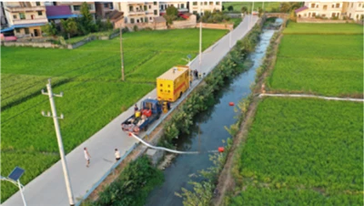 Droogte noodwatervoorzieningspomp